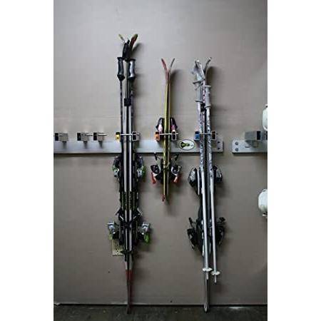 SKI KEY Ski Wall Rack - Includes 5 Locks (Keyed Alike - Assorted Colors)