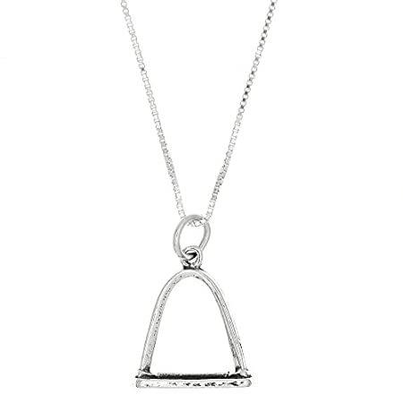 スターリングシルバーいぶし仕上げ3dゲートウェイアーチセントルイスチャームペンダントwith Polishedボックスチェーンネックレス シルバー