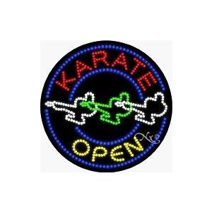 LED Karate Sign for Business Displays Square Electronic Light Up Sign for