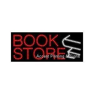 LED Book Store Sign for Business Displays Horizontal Electronic Light Up