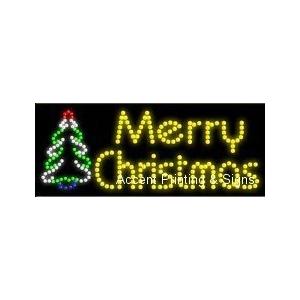LED Merry Christmas Sign for Business Displays Horizontal Electronic Ligh