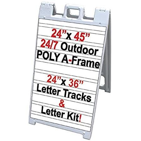 24 24"X36" Signicade A-Frame Sidewalk Sign w  Letter Channel Panels