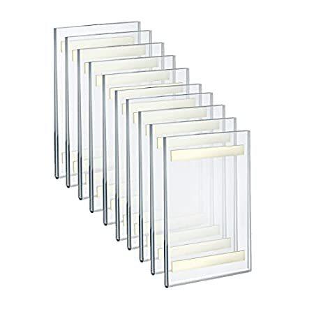 Azar　Displays　122024　Adhesive　Clear　Holder　Self　Sign　Acrylic　Tape　Wall　Fram