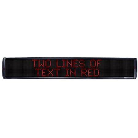 Two-line Red Indoor Window LED Sign, 16x192 Matrix