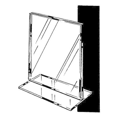 Econoco　HP　CT114V　Acrylic　14&quot;　11&quot;　Counter　Load　Height　x　Bottom　Width　Top,