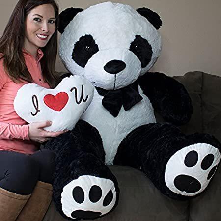 新品■送料無料■ TKSTOREYesbears 5 Foot Giant Panda Bear Ultra Soft Paws Embroidery (Pillow Include