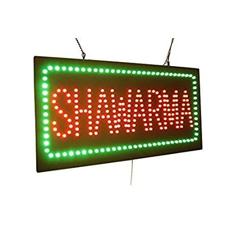 Shawarmaサイン、スーパーブライト高品質LEDオープンサイン、ストアサイン、ビジネスサイン、ウィンドウサイン、LEDネオンサイン