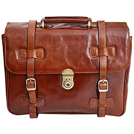 S Babila Leather Executive Briefcase Business Case Work Vinatge Style Satch