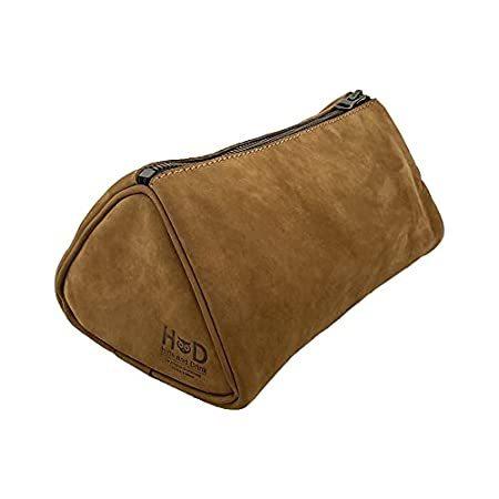 ランキング上位のプレゼント [Hide Toff by Handmade Toiletries for Kit Dopp Travel Leather Soft Drink] & バッグインバッグ