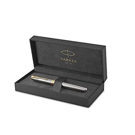 購入本物】 (Fine Nib， Stainless Steel - Gold Trim) PARKER Sonne
