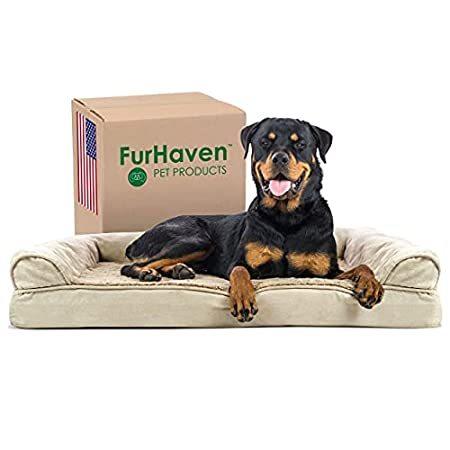 Furhaven Pet Dog Bed， Large Dog Beds for Large Dogs， Medium Small Dog Beds