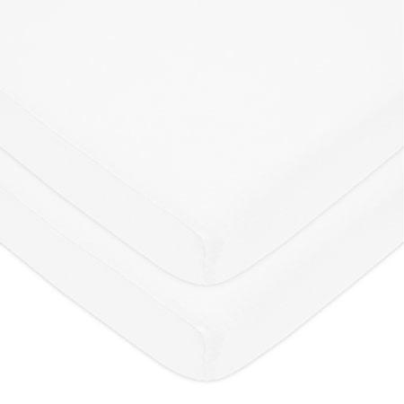 American Baby Company 2 Pack 100% Natural Cotton Value Jersey Knit Fitted P