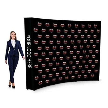 BANNER　BUZZ　MAKE　10’　Up　IT　Display,　Fabric　8’　Width　VISIBLE　Pop　Curved　X　He
