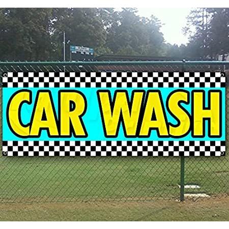 Car Wash 13 oz Banner Non-Fabric Heavy-Duty Vinyl Single-Sided with Met
