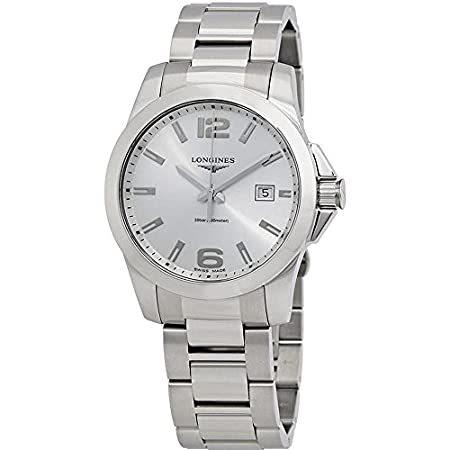 Longines Conquestシルバーダイヤルステンレススチールメンズ腕時計l37594766