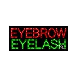 LED Eyebrow Eyelash Sign for Business Displays Horizontal Electronic Ligh