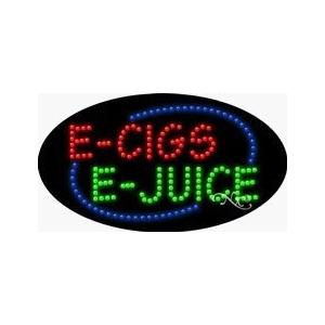 LED　E-Cigs　E-Juice　Sign　for　Displays　Oval　Flashing　Business　Electronic　Li