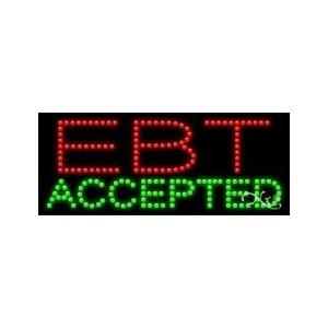 LED EBT Accepted Sign for Business Displays Horizontal Electronic Light U