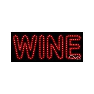 LED Wine Sign for Business Displays Horizontal Electronic Light Up Sign f