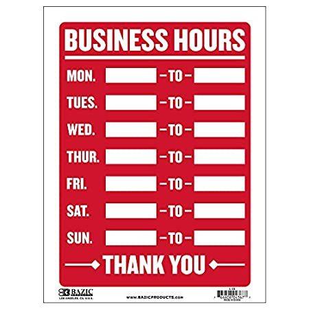 BAZIC Business Hours Sign 12