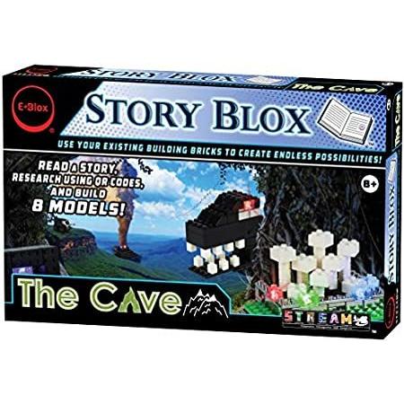 E-Blox Stories Blox Builder - The Cave LEDライトアップ ビルディングブロック ストーリー おもちゃセット 対