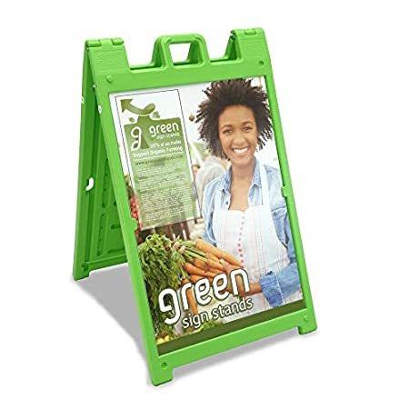 The SignicadeデラックスAフレームサインスタンドinグリーン