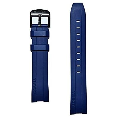 腕時計用ベルトTiss0t PRC 200&#xA0;19&#xA0;Mmブルーラバーバンドストラップf0r back-case t055417