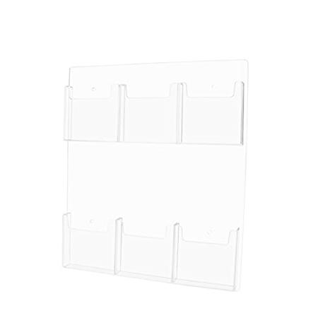 マーケティングHolders wall-mount Tri Fold Flyerポケットパンフレットホルダーパンフレット表示 Pocket クリア