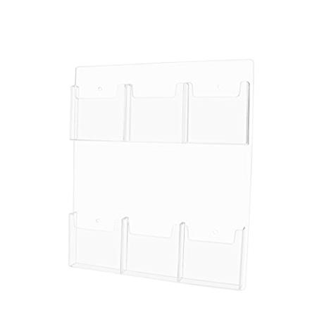マーケティングHolders　wall-mount　Tri　Fold　Pocket　クリア　Flyerポケットパンフレットホルダーパンフレット表示
