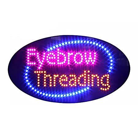 LED Eyebrow Threading Open Light Sign Super Bright Electric Advertising Dis