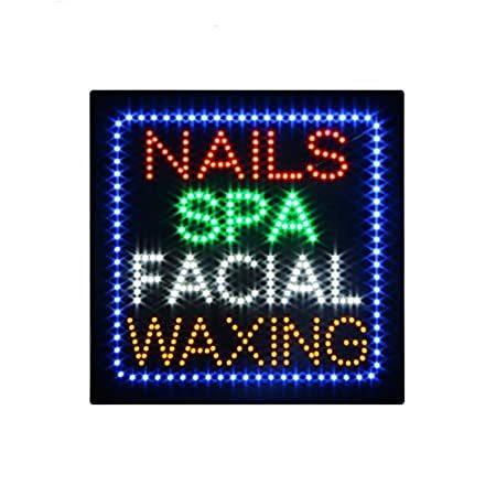 LED Nails SPA Massage Facial Waxing Open Light Sign Super Bright Electric A