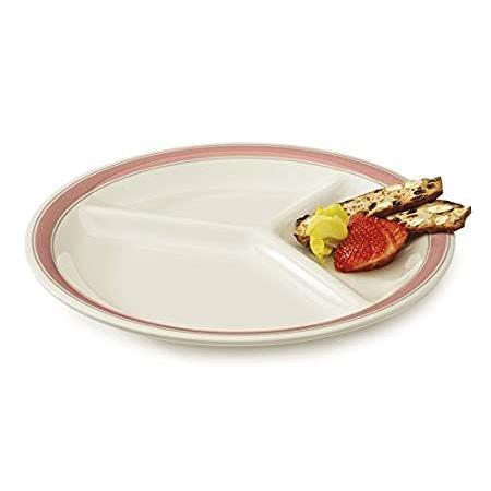 G.E.T. Heavy-Duty 3-Compartment Divided Plastic Plates, 10.25