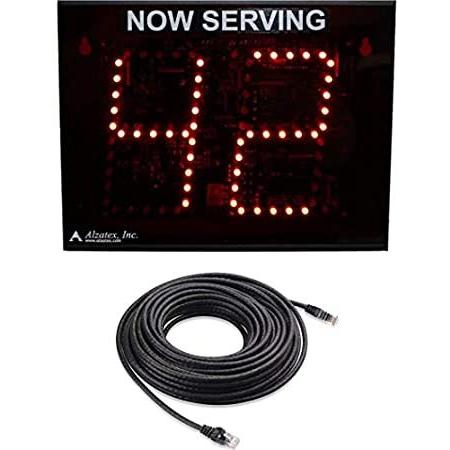 Alzatex　2-Digit　Take-a-Number　with　Cable　Display