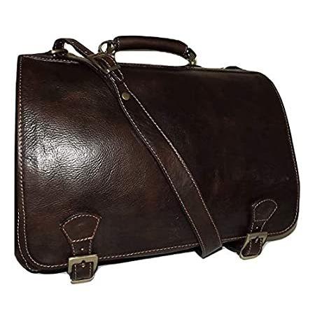 【限定販売】Baglioni Italia Florentine Leather Front Flap Double Gusset Briefcase Dark