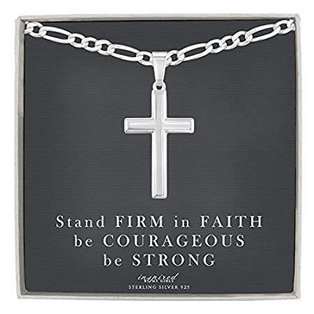 メンズ スターリングシルバー フィガロチェーンネックレス 4mmまたは5mm 愛国心 記念品 カードギフト スタイル選択