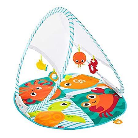 【ラッピング不可】  Fisher-Price Fold & Go Portable Gym, Ocean-Themed Infant Activity Mat その他おもちゃ