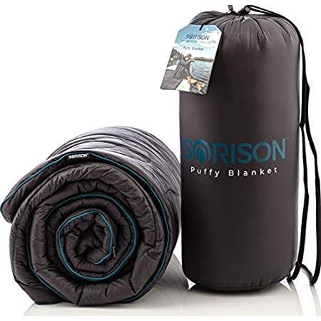 Sorison ふわブランケット キャンプ キャンプ キャンプ キルト 収納可能 スタジアムブランケット アウトドアスポーツブランケット 寒い天候用