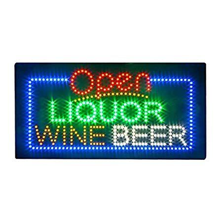 Liquor Beer Wine Sign for Liquor Store, Super Bright Electric Advertising D