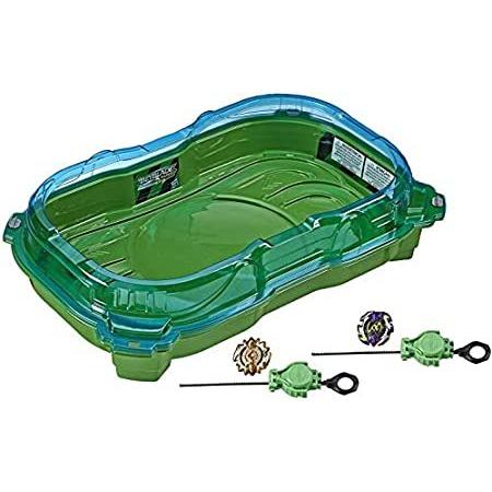 BEYBLADE バースト ターボ スリングショック クロス衝突バトルセット - バーストベイスタジウム、バトルトップ、ランチャー付きコンプリートセッ