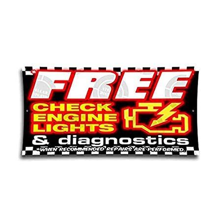 Free　Check　Engine　Lights　(4ft　Automotio　8ft)　X　Banner　General　Diagnostics