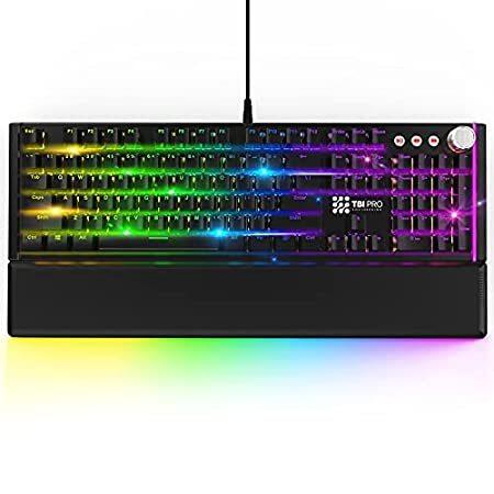 TBI Pro TBI PRO X107 ゲーミング メカニカルキーボード LED RGB バックライト 104キー +4 マルチメディア＆人間工学ス