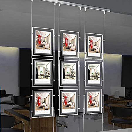 Real Estate Window Hanging Acrylic Photo Frame Advertising Display Office L