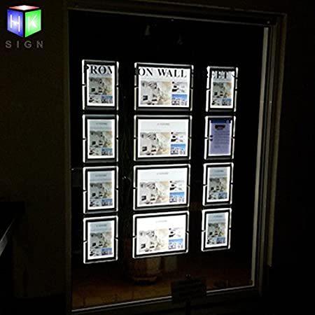 Real Estate Window Hanging Acrylic Poster Frame Advertising Display Office