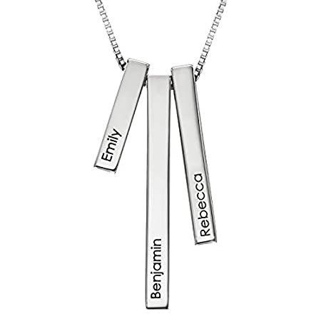 直売半額 Mynamenecklace 3d垂直トリプルバーペンダントネックレス 刻印 カスタムメイドジュエリー ギフト 母 母 女性 ガールフレンド B07whdd81m Tkstore 通販 Yahoo ショッピング 日本クリアランス Paynow Universalpapershredding Com