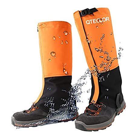 QTECLOR レッグゲートル 防水 スノーブーツ ゲートル スノーシューティング ハイキング ハンティング ランニング オートバイ 破れ防止オックス