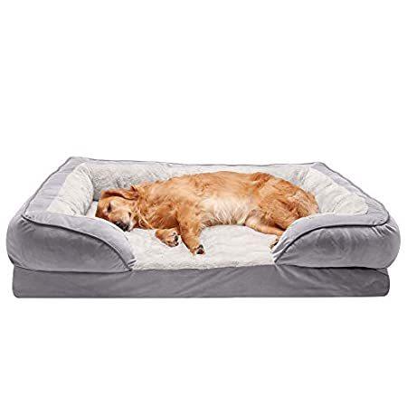 Furhaven Pet Dog Bed， Large Dog Beds for Large Dogs， Medium Small Dog Beds