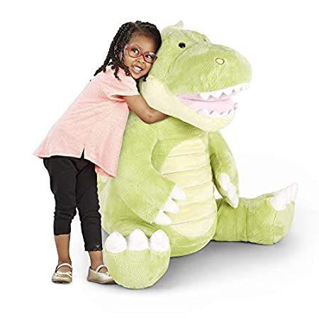 Melissa & Doug Gentle Jumbos Dinosaur Giant Stuffed Plush Animal (Sits Near