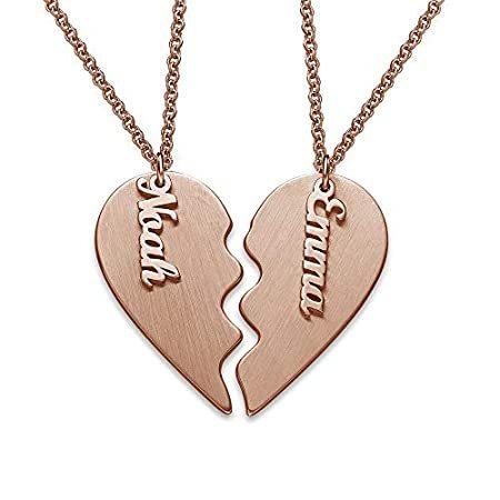 Personalized Broken Heart Necklace Couples Jewelry for Boyfriend Girlfriend