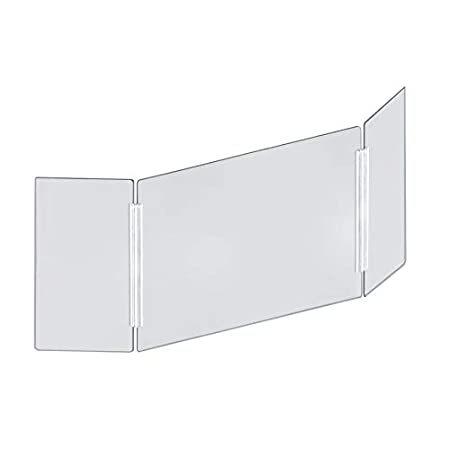 Azar　Displays　176194-100　Tri-Fold　Protective　Sneeze　Guard　for　Counter　and