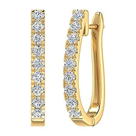 【開店記念セール！】 Hoop Diamond Carat 1 Earrings Gold Yellow 14K in イヤリング